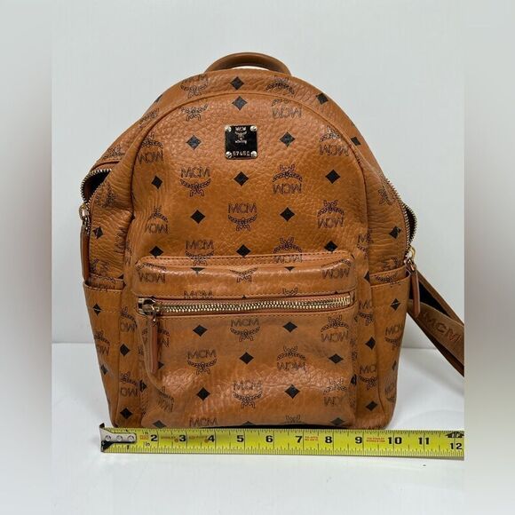 MCM Cognac / Brown Medium Backpack - Picture 11 of 13